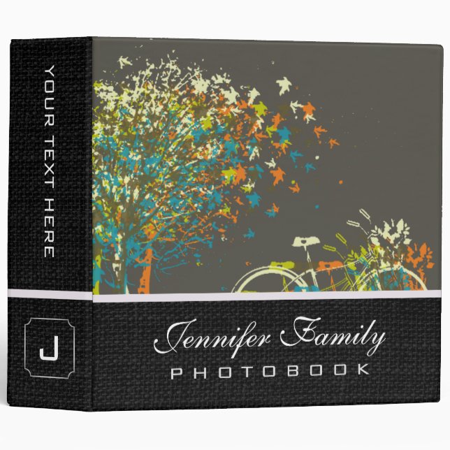 Summer Leaves Trees Family Photo Books 3 Ring Binder (Front/Spine)