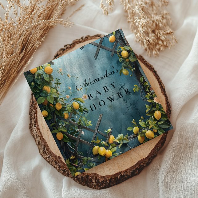 Summer Lemon Blossom Baby Shower Napkins (Creator Uploaded)