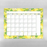 Summer Lemon Blossom Monthly Planner Calendar Magnetic Dry Erase Sheet<br><div class="desc">Summer Lemon Blossom Floral Monthly Planner Calendar Magnetic Dry Erase Sheet featuring soft lemon, lemon blossom, and sage green citrus florals behind a reusable monthly calendar planner. Plenty of space for your details and notes. Perfect for your home, dorm, office, or classroom! Please contact us at cedaranadstring@gmail.com if you need...</div>