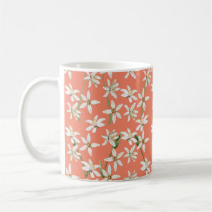 Summer lemon blossom pattern coffee mug