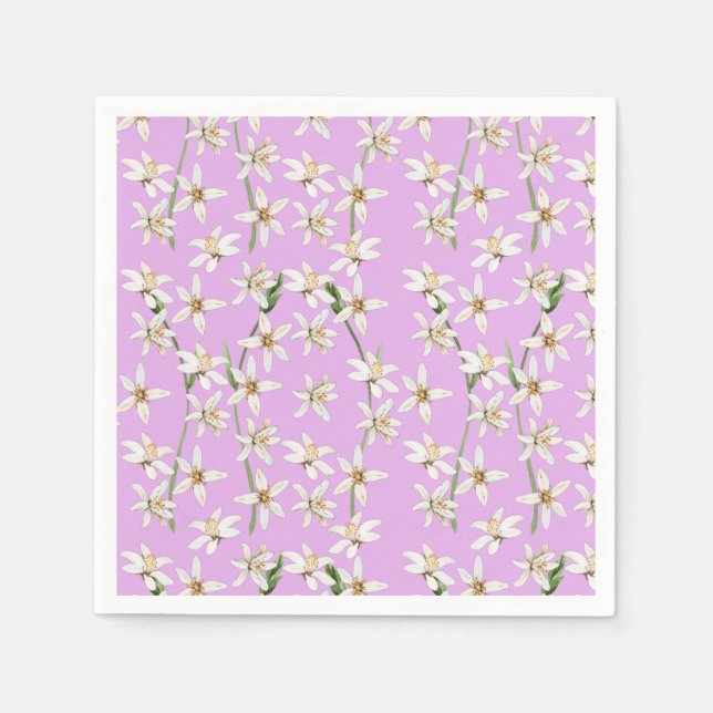 Summer lemon blossom pattern  napkins (Front)