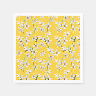 Summer lemon blossom pattern napkins