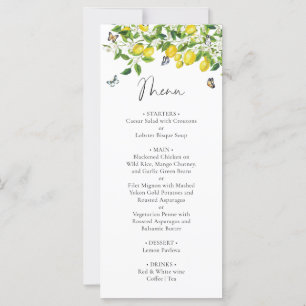 Summer Lemon Bridal Shower Menu