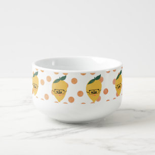 Summer Lemon Citrus Dots Cartoon Hand Drawn Soup Mug