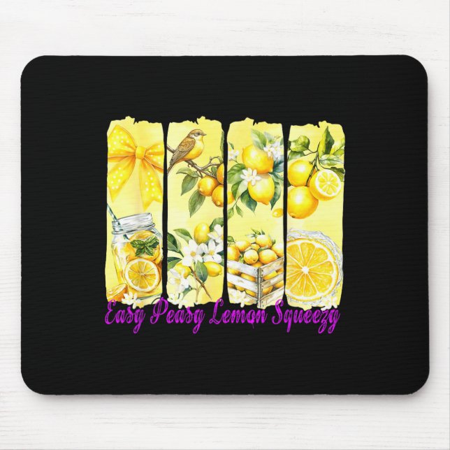 Summer Lemon,coquette Bow Summer Funny Gift Tee Wi Mouse Pad (Front)