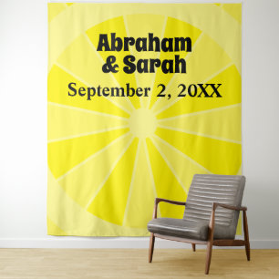 Summer Lemon Décor Wedding Tapestry