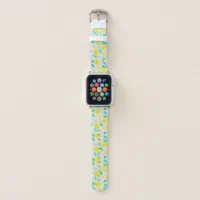 Summer Lemon Pattern in Cream Apple Watch Band Zazzle