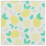 Summer Lemon Pattern in Cream Fabric