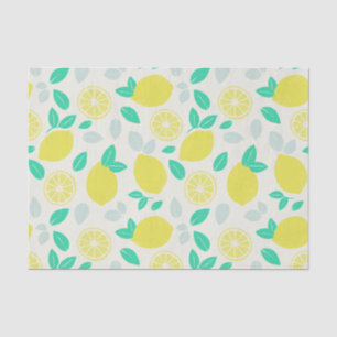 Summer Lemon Pattern in Cream Tissue Paper