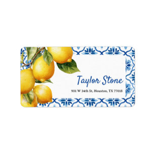 Summer Lemon Return Address Labels