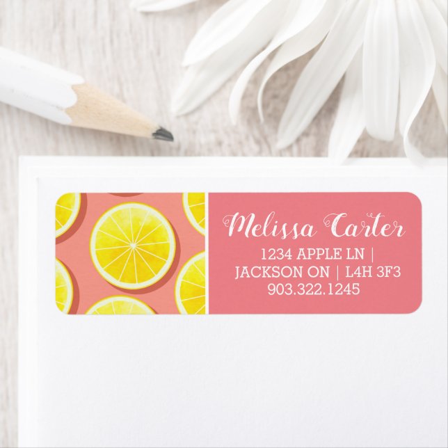 Summer Lemon Slices Pattern Label (Insitu)