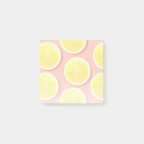 Summer Lemon Slices Pattern Post_it Notes