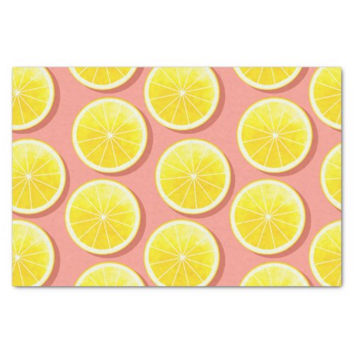 Summer Lemon Slices Pattern Tissue Paper
