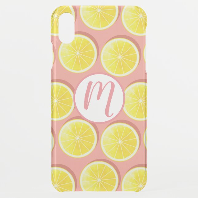 Summer Lemon Slices Pattern Uncommon iPhone Case (Back)