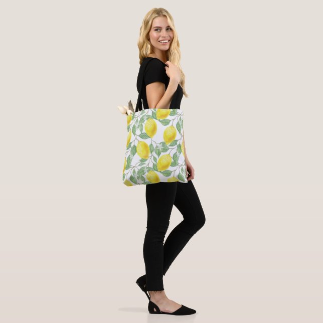 Summer Lemon Tote Bag (On Model)