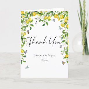 Summer Lemon Wedding Thank You Card