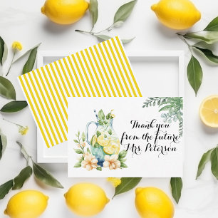 Summer Lemonade Bridal Shower Thank you Enclosure Card