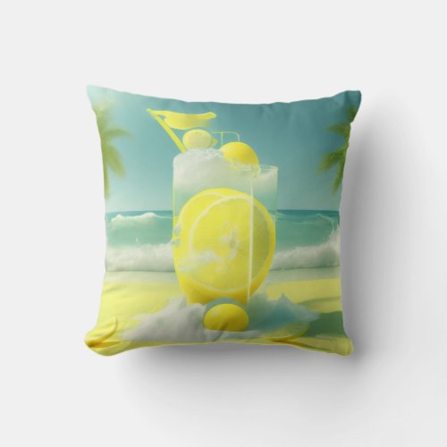 Summer Lemonade collection Throw Pillow