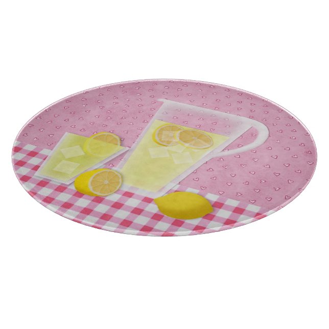 Summer Lemonade Glass Cutting Board (Corner)