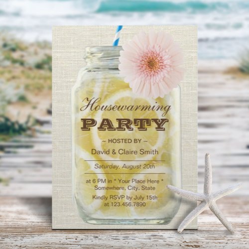 Summer Lemonade Housewarming Party 5x7 Paper Invitation Card