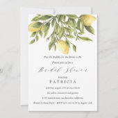 Summer Lemons and Foliage Wedding Bridal Shower Invitation (Front)