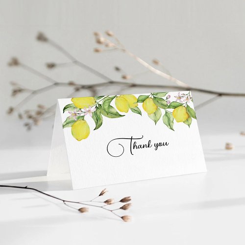 Summer Lemons Thank You Note Card