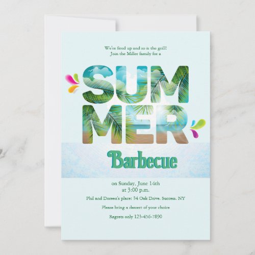 Summer Letters Invitation