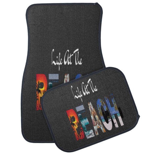 Summer Life at The Sandy Beach Car Floor Mat (Set)