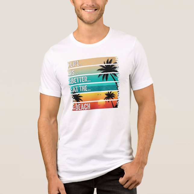 summer Life is Better at the Beach T-shirt Tri-Blend Shirt (Front)