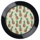 Summer Light Beige Pineapple Pattern USB Charging Station (Front)