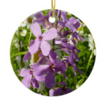 Summer Lilac and Daisies Ceramic Ornament