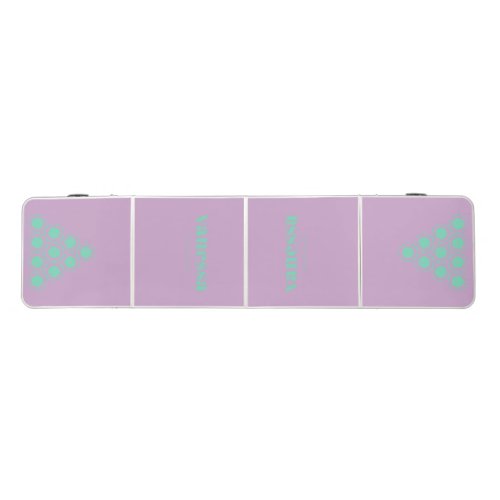 Summer Lilac Minimal Modern Classic Name Beer Pong Table