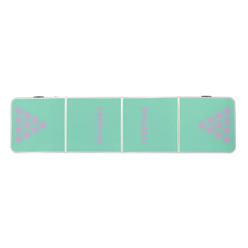 Summer Lilac Reverse Minimal Modern Classic Name Beer Pong Table