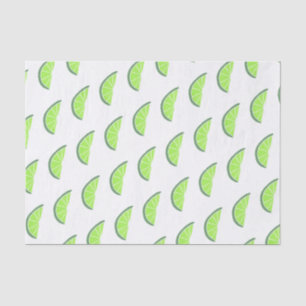 Summer Lime Slice Illustration Tissue Paper
