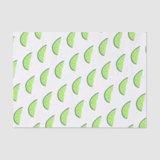 Summer Lime Slice Illustration Tissue Paper