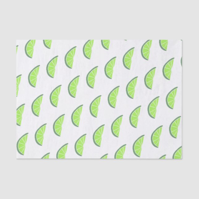 Summer Lime Slice Illustration Tissue Paper (Front)