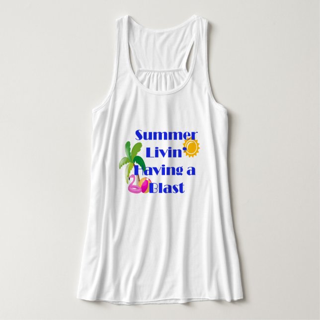 Summer Livin' Tank Top (Design Front)