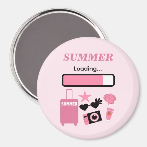 Summer Loading Pink Magnet
