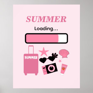 Summer Loading Pink Summer Wall Art