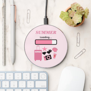 Summer Loading Pink Wireless Charger