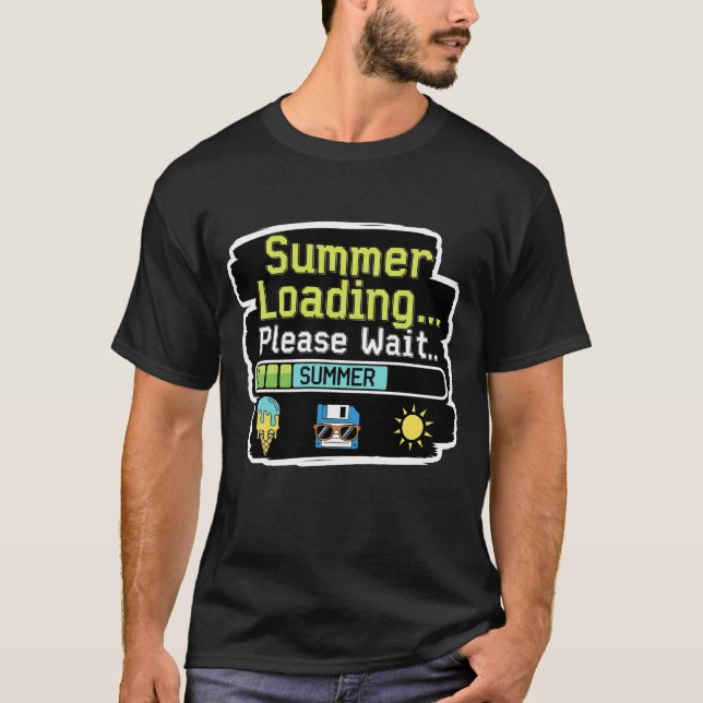 Summer Loading… Please Wait – Funny Tech T-Shirt (Front)