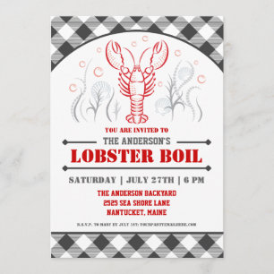 Summer Lobster Boil Party Invitation