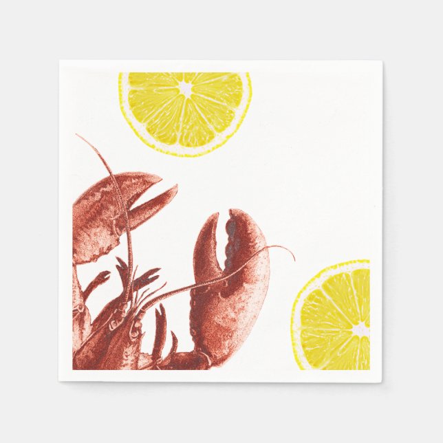 Summer Lobster Boil Party Napkins (Front)