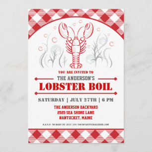 Summer Lobster Boil Picnic Party Invitation