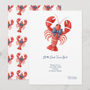 Summer Lobster Coastal Beach Invitation