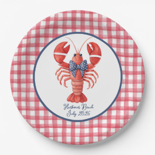 Summer Lobster, Gingham, July 4th Paper Plates
