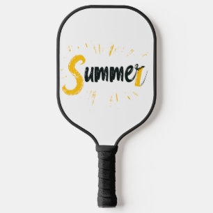 Summer Logo - Summer Text Design Carbon Fiber Pickleball Paddle