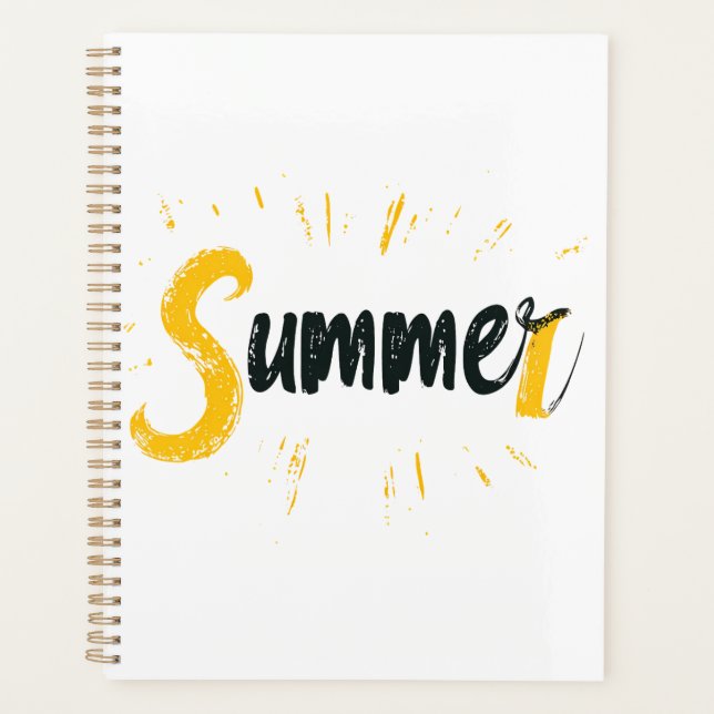 Summer Logo - Summer Text Design Planner (Front)