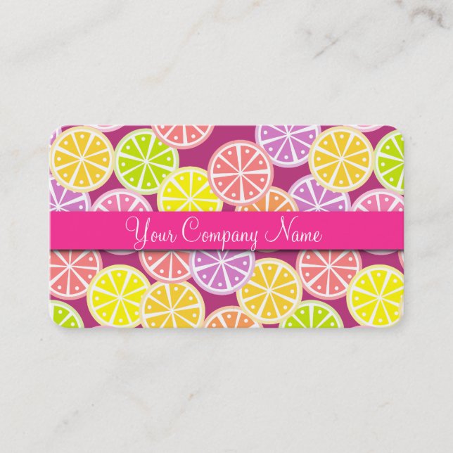 Summer Lollipop Candy Shop Bakery Business Card (Front)