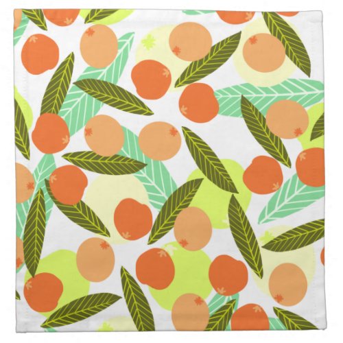 Summer Loquat Fruits Greenery       Cloth Napkin